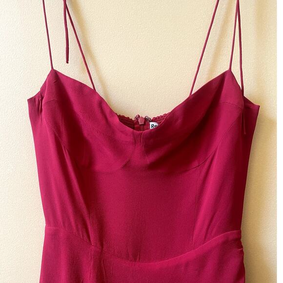 Reformation Kourtney Dress Sexy Date Tie Straps Red Cherry Size 2 - Picture 4 of 12
